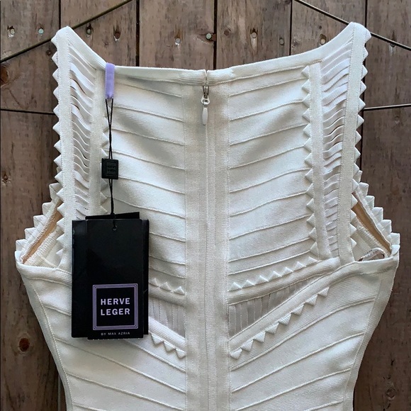 Herve Leger White Bandage Dress NWT - Picture 7 of 9
